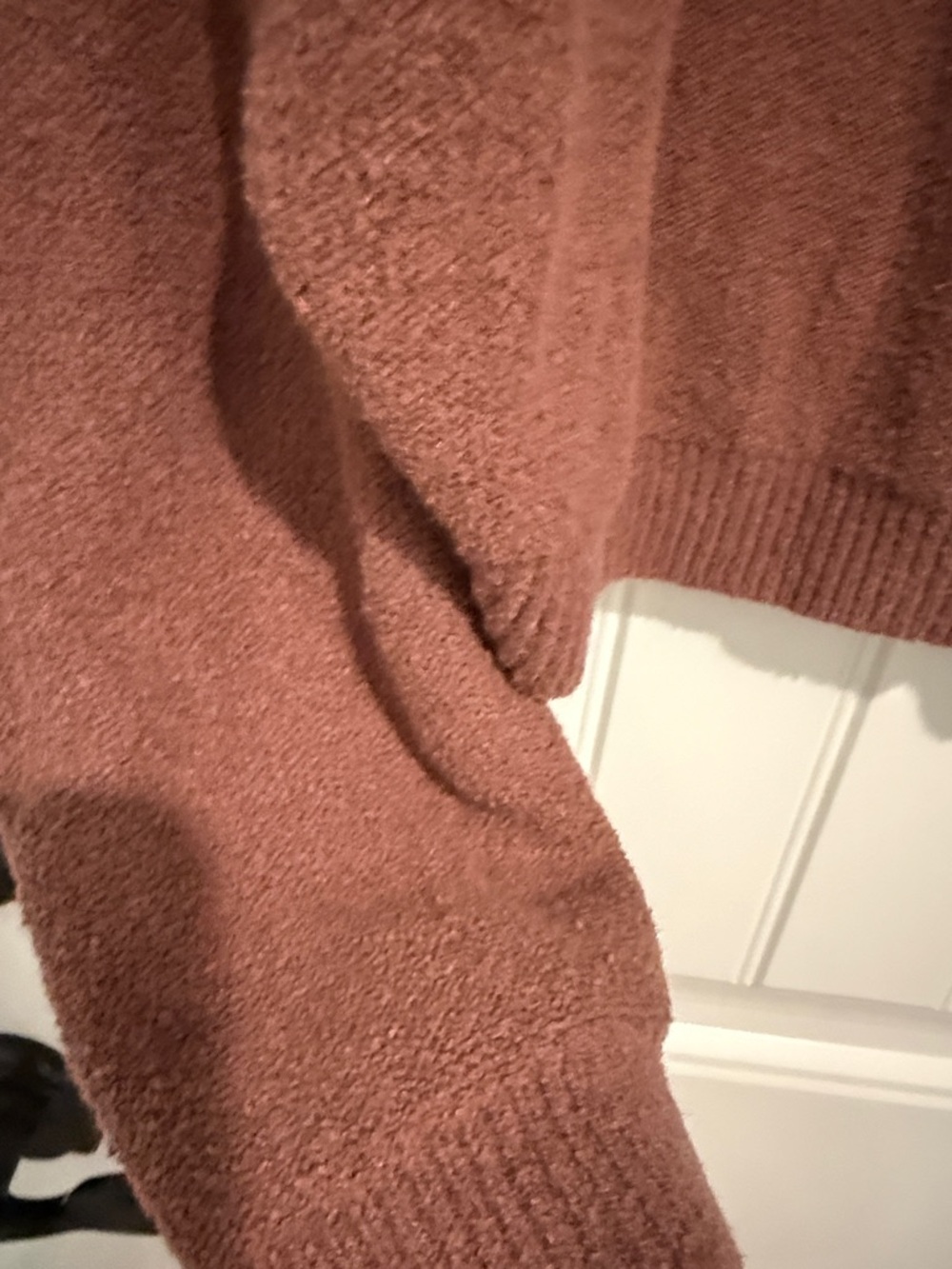 Free People Relaxed V-Neck Sweater - Mauve Brown - Picture 3 of 4